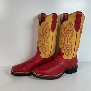 Justin Tekno Crepe Cowgirl Boots | Kansas City Chiefs | USA Made | 8.5 C